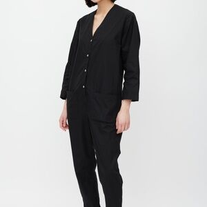 Horses Atelier - V-Neck Patch Pocket Jumpsuit - Black - Size 1 (size US 4)
